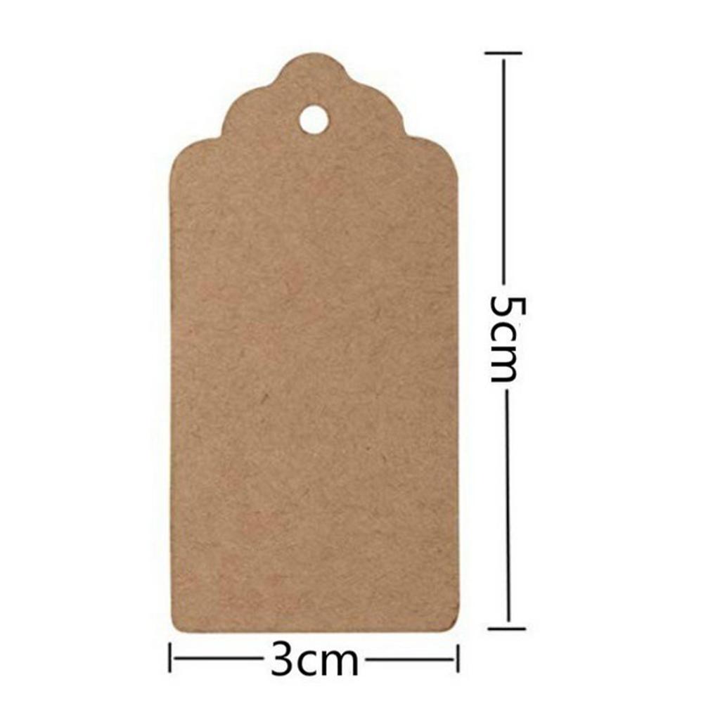 100 Set Mini Kraft Tags, Craft Card Tag, Gift Wrap Tags, Creative Blank  Craft Paper Label DIY Tags with Twine (5 X 4cm Brown) 